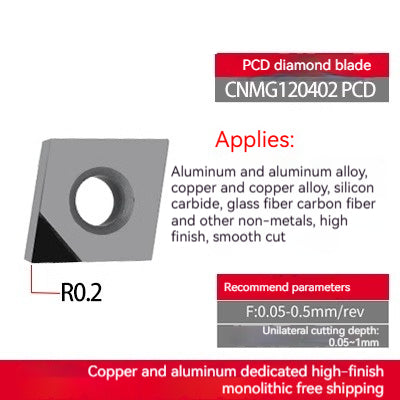 1033-Diamond inserts copper and aluminum special CNC lathe tools gemstone lathe cutter grain super bright PCD cutter head diamond cutter head Shandong Denso Pricision Tools Co.,Ltd.